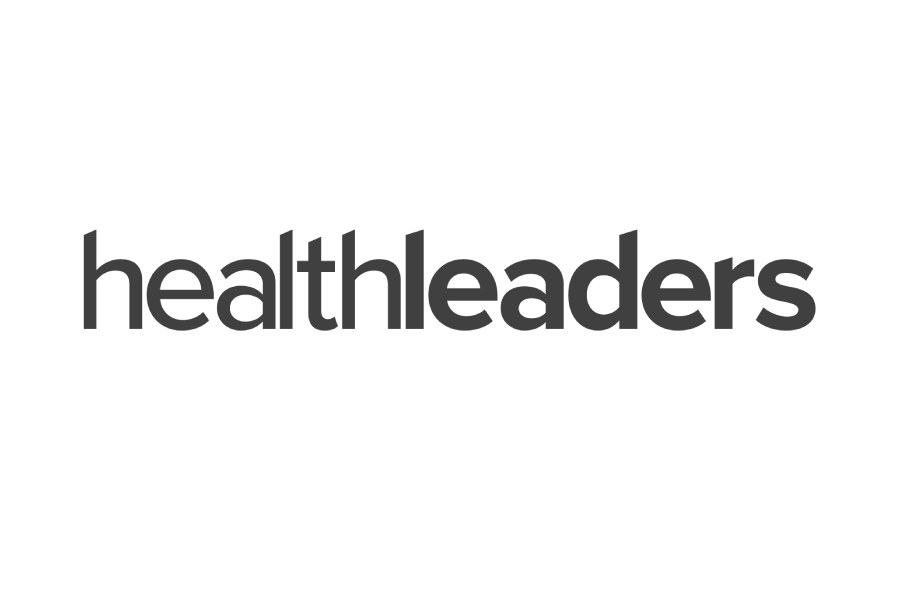 Healthleaders logo with a white background