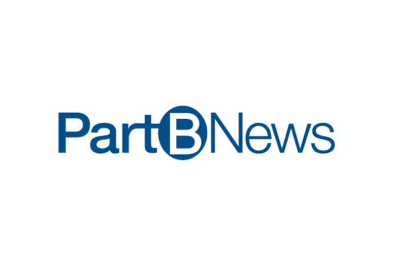 Part B News logo with a white background