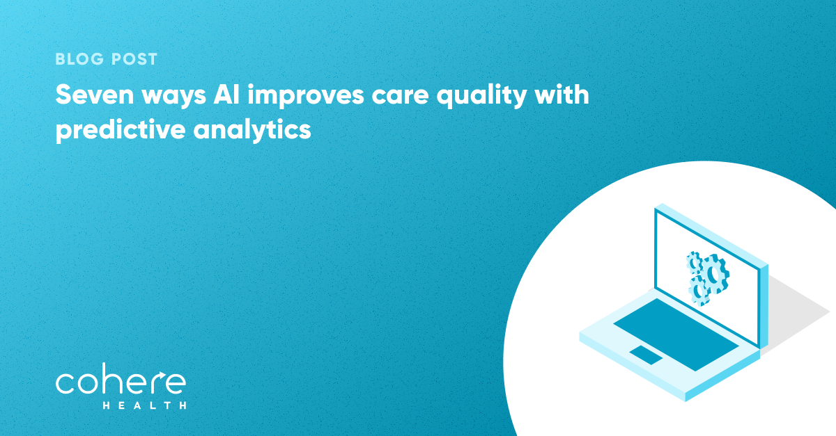 Seven ways AI improves care quality with predictive analytics blog graphic