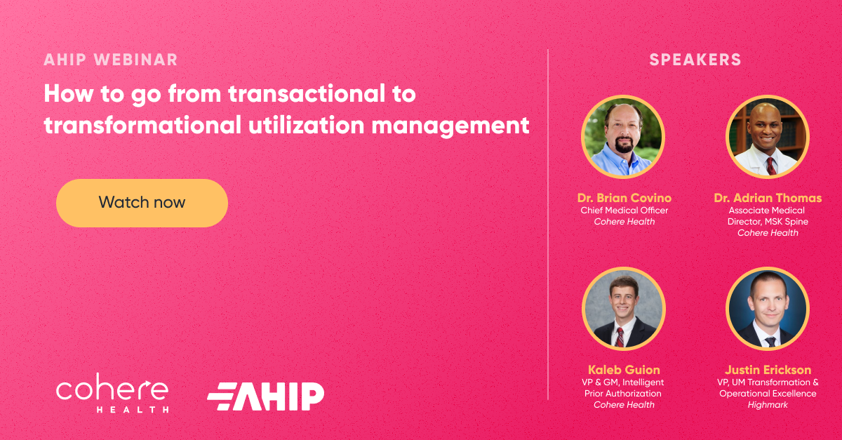 How to go from transactional to transformational utilization management webinar graphic