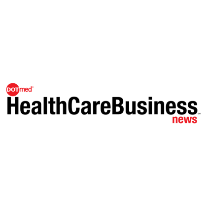 HealthCare Business News logo with a white background