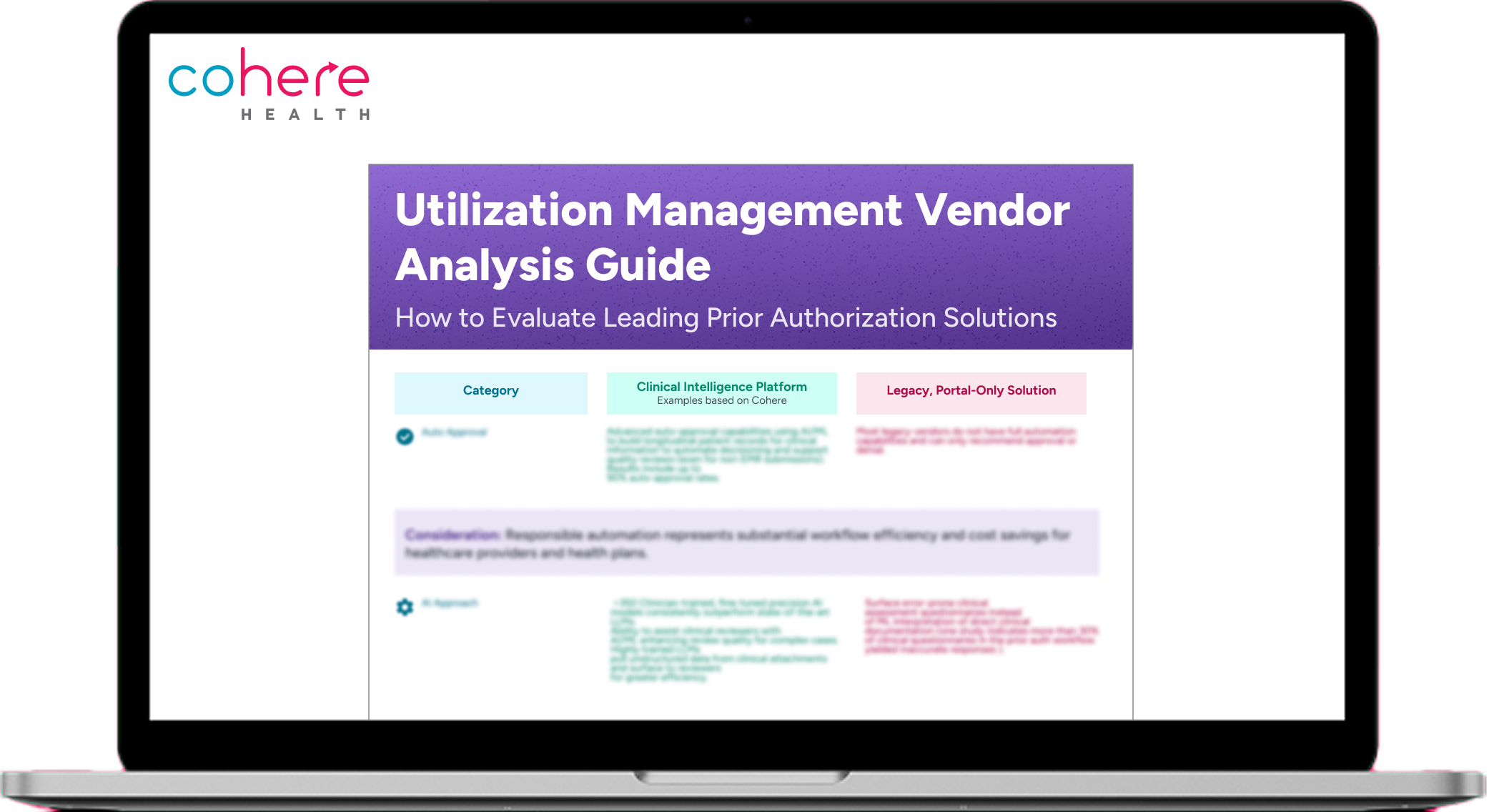 Utilization management vendor analysis guide graphic