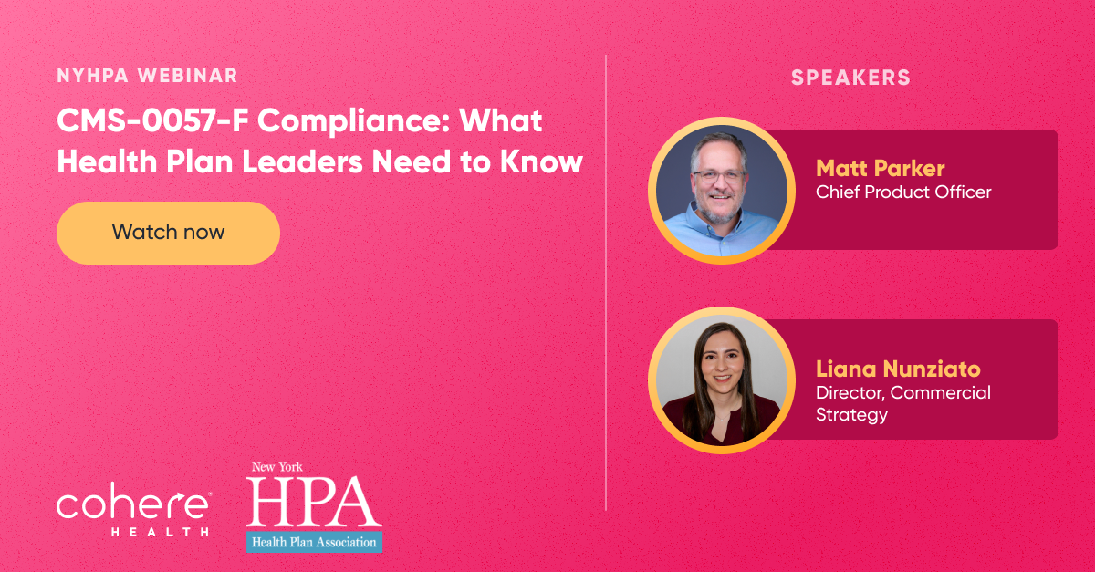 CMS-0057-F compliance: what health plan leaders need to know on-demand webinar graphic